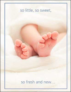 Baby Congratulations Card: so little, so sweet, so fresh and new...