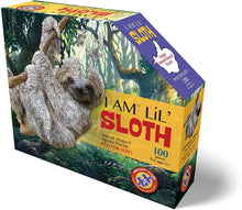 Load image into Gallery viewer, I&#39;m a Lil Sloth 100pc Shaped Puzzle