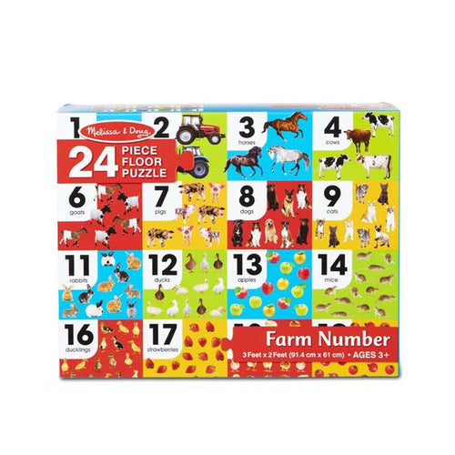 Melissa & Doug 24 pc Floor Puzzle Farm Number