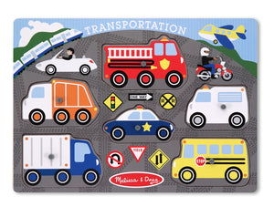 Melissa & Doug Transportation Peg Puzzle