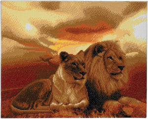 Crystal Art Large - Lions of the Savannah Kit