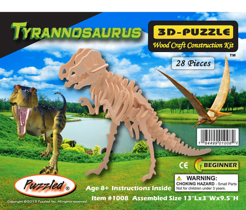 Tyrannosaurus Woodcraft 3D Puzzle