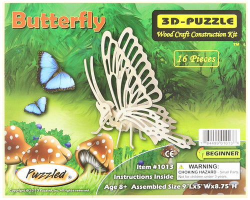 Butterfly Woodcraft 3D Puzzle