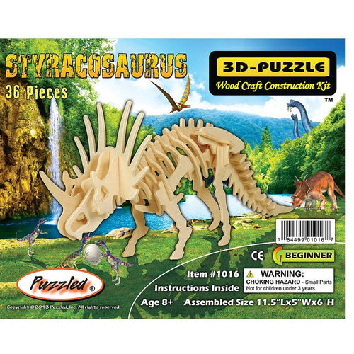 Little Styracosaurus Woodcraft 3D Puzzle