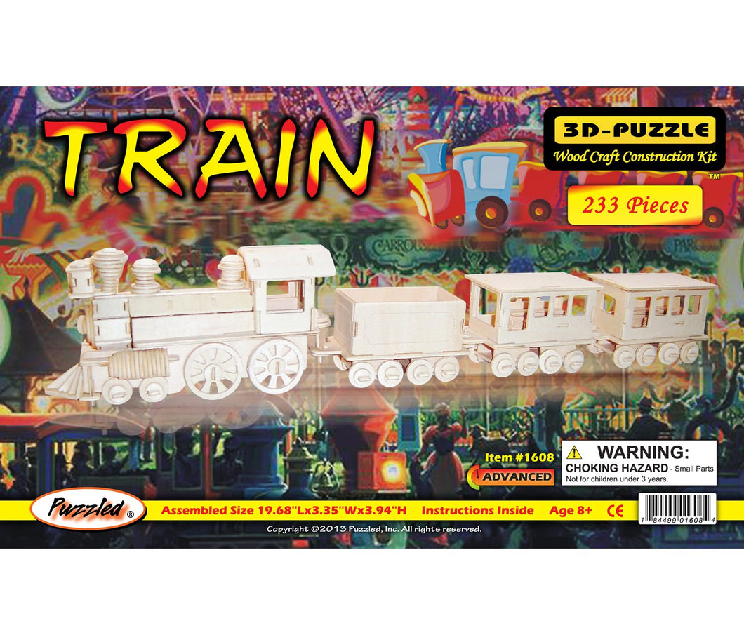 Train Woodcraft Construction Kit