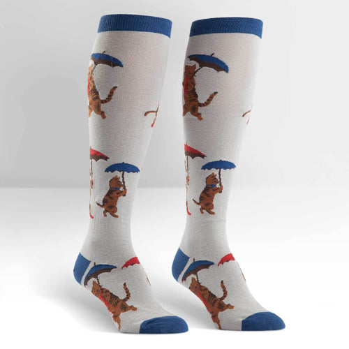 It's Raining Cats Funky Knee High Socks