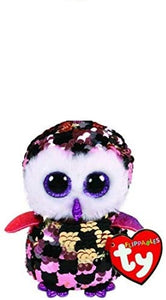 Ty Beanie Boo Flippables Checks the Sequin Owl Plush