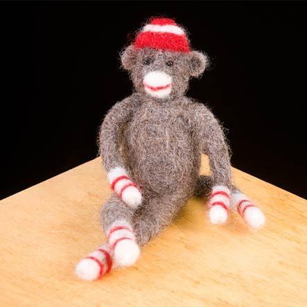 WoolPets Felting Sock Monkey Kit