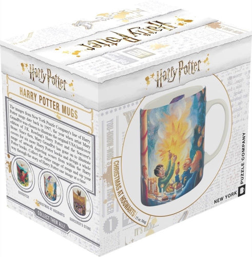 New York Puzzle Company - Christmas At Hogwarts Mug