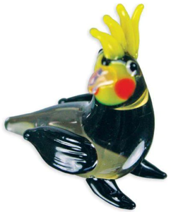 Lucille the Cockatiel Looking Glass Figurine