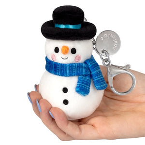 Micro Squishable Cute Snowman Keychain 3"