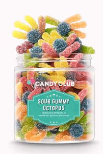 Sour Gummy Octopus Candy Small Jar