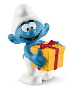 Schleich Smurf with Present Toy Figure